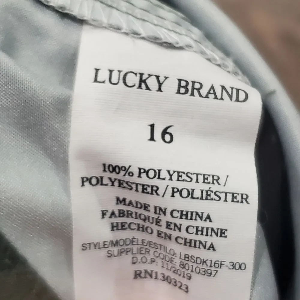 Boys Lucky Brand Swim Shorts Size 16 Green Camo Kids Swim Trunks